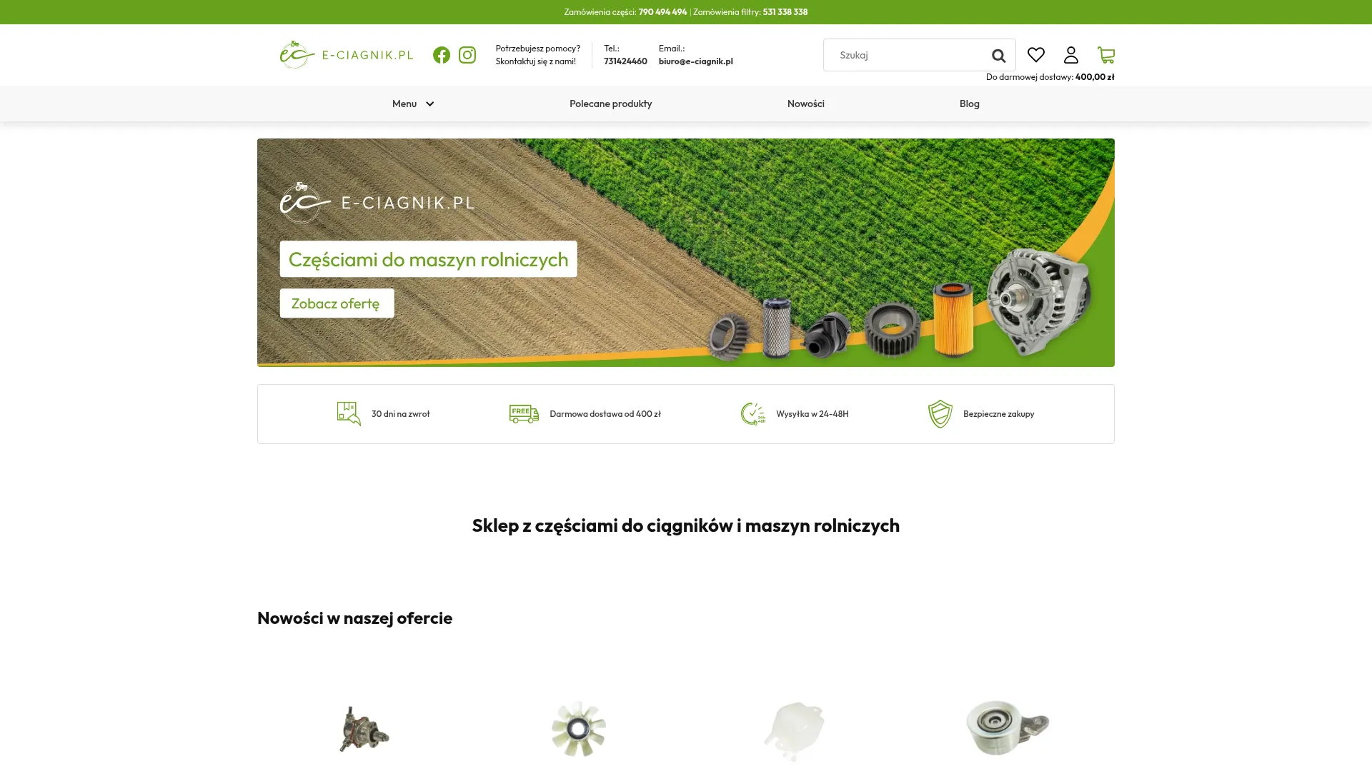 e-ciagnik.pl screenshot